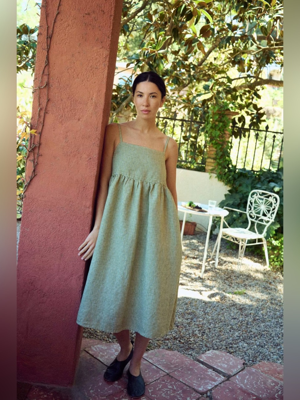 LinenFox Summer Gingham Dress